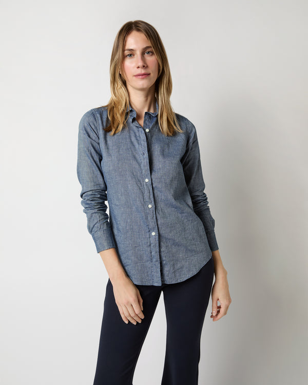 sid mashburn Icon Shirt in Indigo Cotolino Chambray