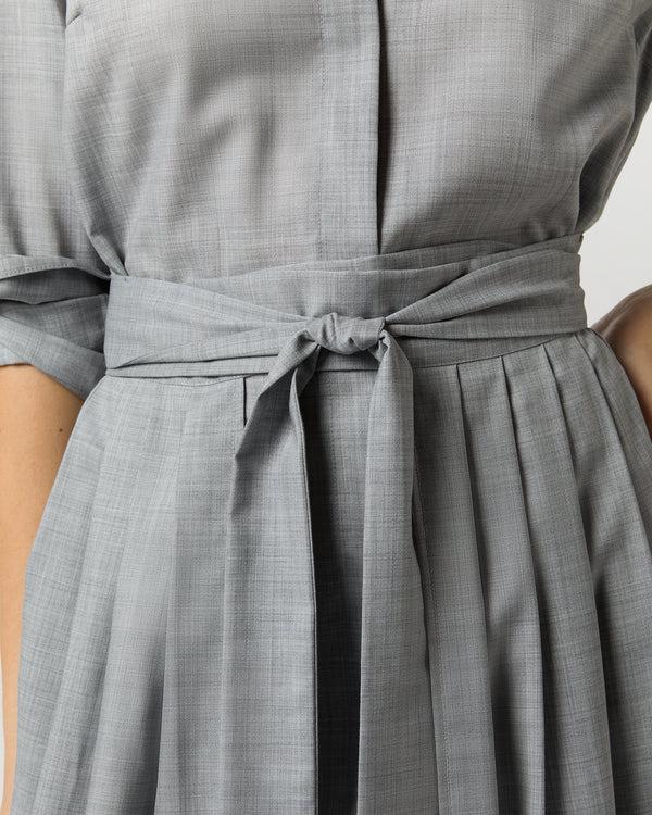 Sid Mashburn Ingrid Dress In Heather Grey Tropical Wool