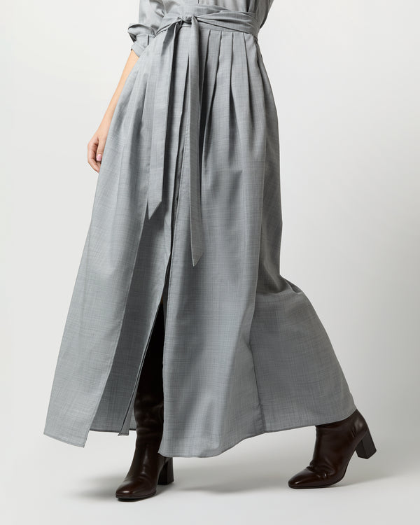 Sid Mashburn Ingrid Dress In Heather Grey Tropical Wool