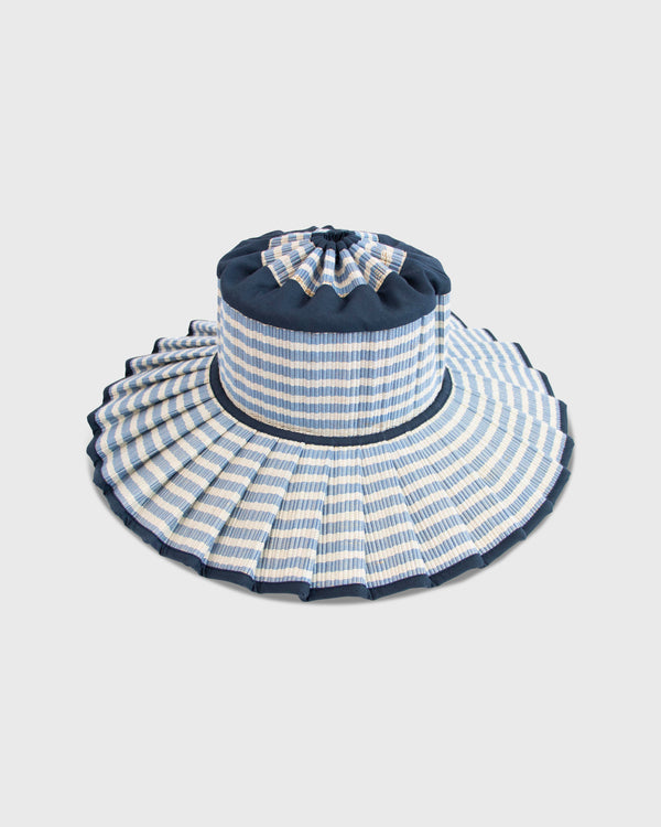 Sid Mashburn Island Capri Hat In Cornflower Blue/White Stripe