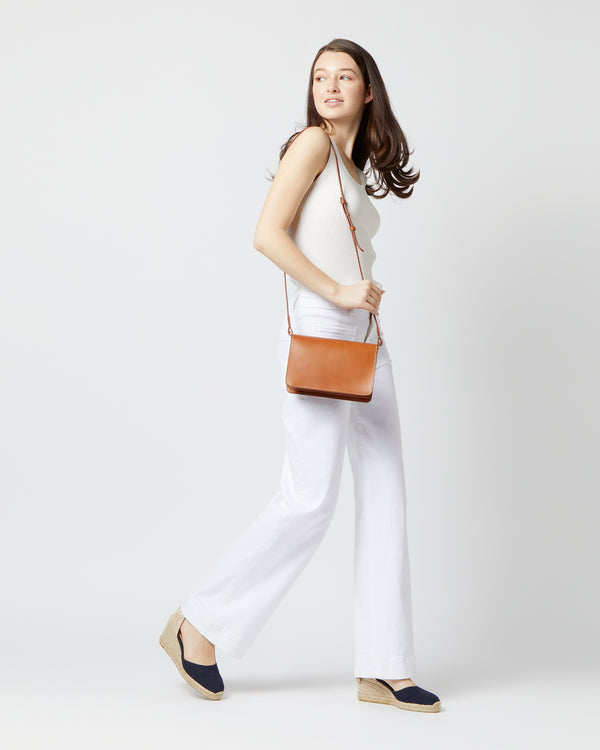 Sid Mashburn Josie Crossbody Bag In Natural Leather