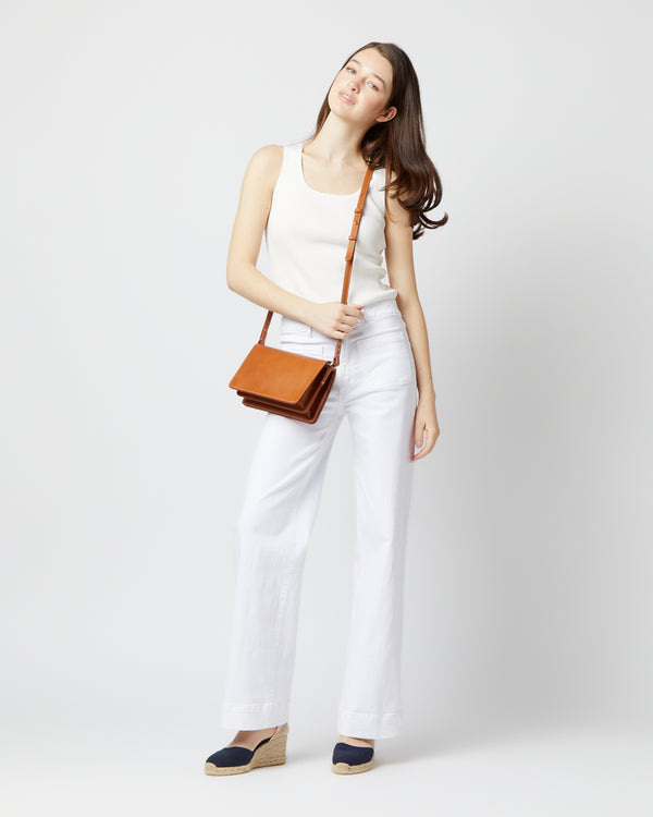 Sid Mashburn Josie Crossbody Bag In Natural Leather