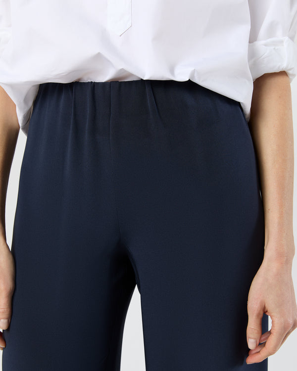 Sid Mashburn Kelly Pant In Navy Silk Crepe De Chine
