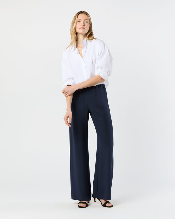Sid Mashburn Kelly Pant In Navy Silk Crepe De Chine