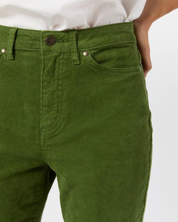 Sid Mashburn Kendall Flare 5-Pocket Jean In Avocado Stretch Cord