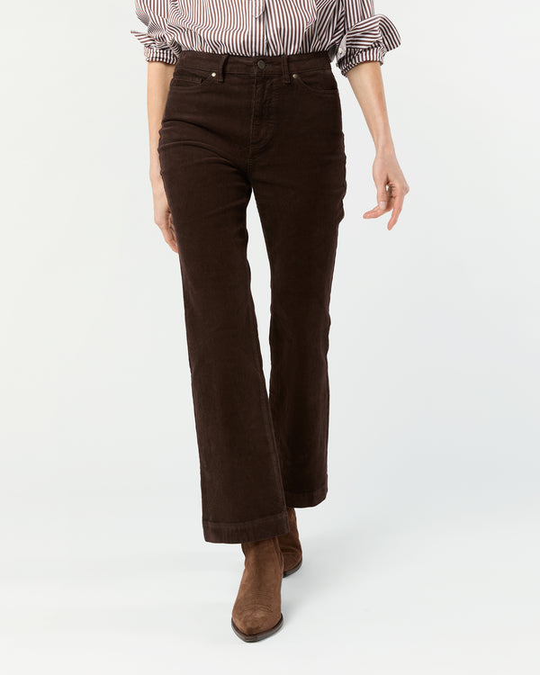 Sid Mashburn Kendall Flare 5-Pocket Jean In Coffee Stretch Cord