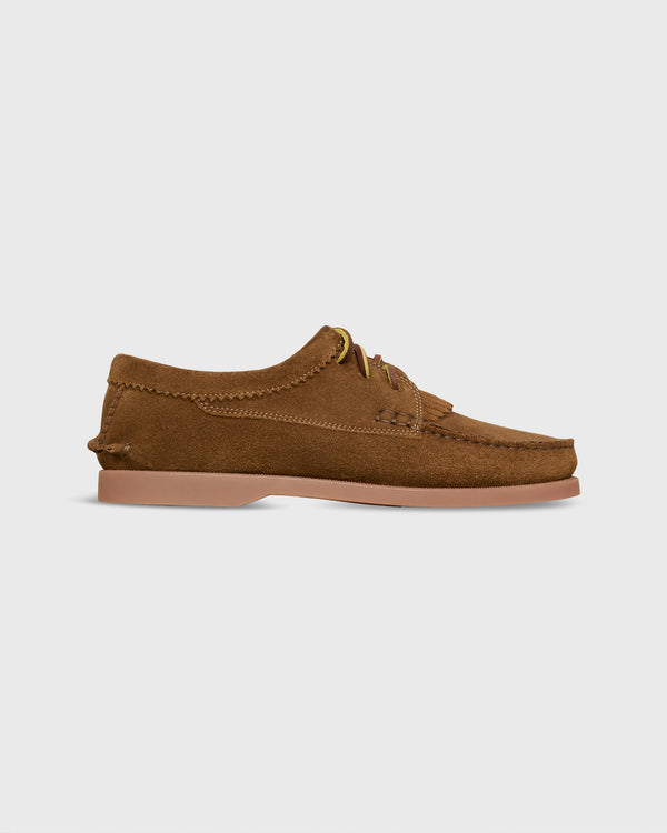 sid mashburn Kilt Chukka Moccasin in Chestnut Suede