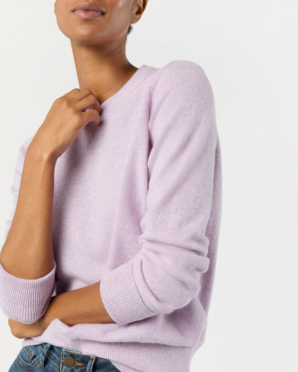 Sid Mashburn Kit Crewneck Sweater In Heather Lavender Cashmere