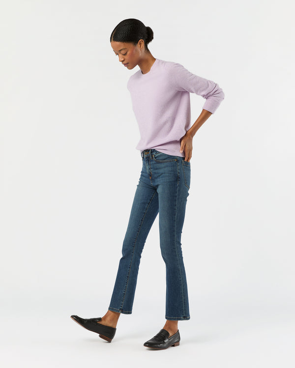 Sid Mashburn Kit Crewneck Sweater In Heather Lavender Cashmere