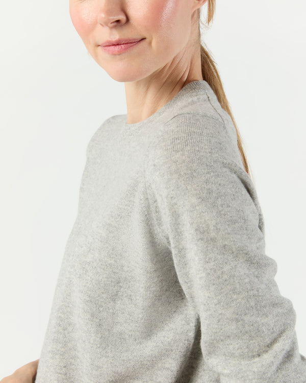 Sid Mashburn Kit Crewneck Sweater In Pale Heather Grey Cashmere