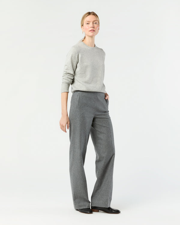 Sid Mashburn Kit Crewneck Sweater In Pale Heather Grey Cashmere