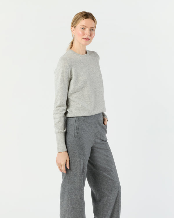 Sid Mashburn Kit Crewneck Sweater In Pale Heather Grey Cashmere