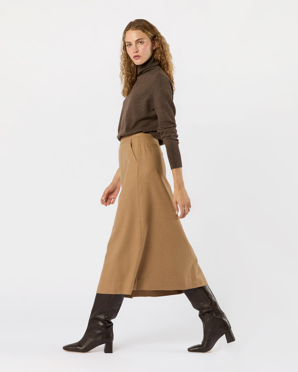 Sid Mashburn Kit Turtleneck Sweater In Heather Brown Cashmere