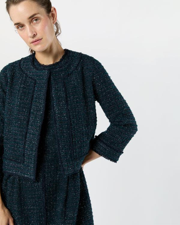 Sid Mashburn Kitsy Jacket In Navy/Mallard Sparkle Tweed
