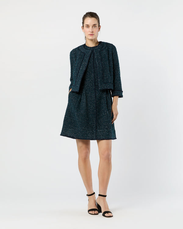 Sid Mashburn Kitsy Jacket In Navy/Mallard Sparkle Tweed