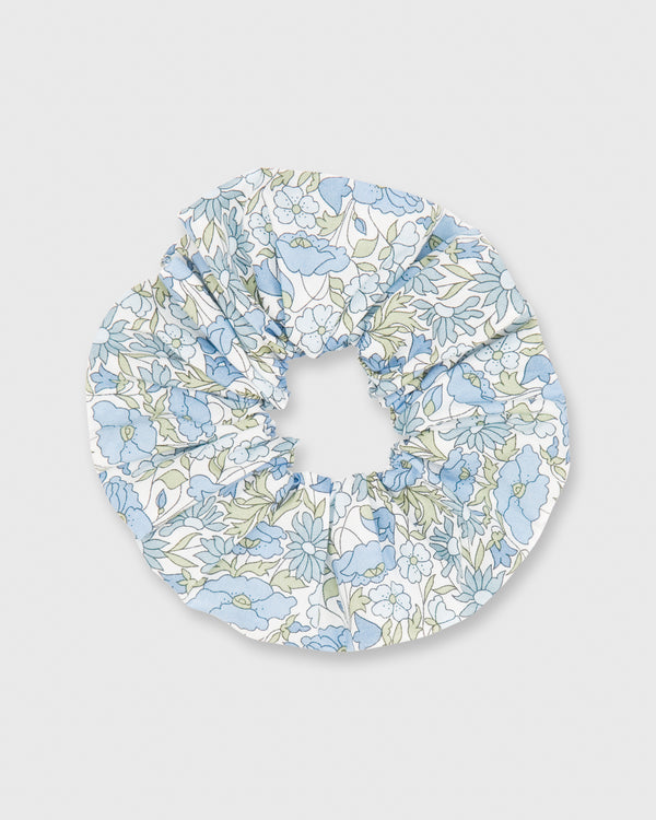 sid mashburn Large Scrunchie in Blue Poppy & Daisy Liberty Fabric