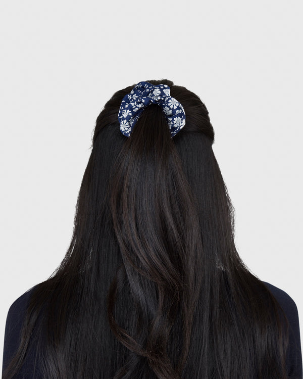 Sid Mashburn Large Scrunchie In Navy Capel Liberty Fabric