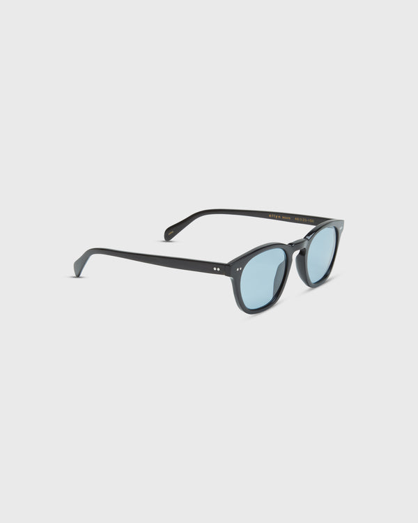 Sid Mashburn Legend Sunglasses In Genuine Buffalo Horn With Light Blue Lens