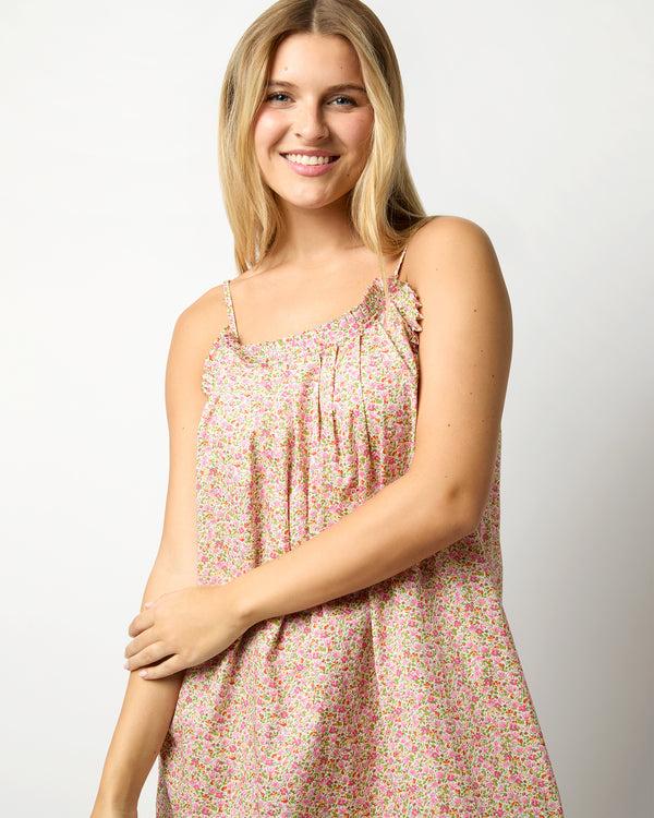 Sid Mashburn Lena Slip In Pink/Green Hannah Rose Liberty Fabric