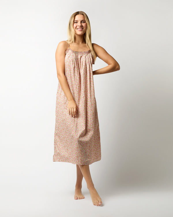 sid mashburn Lena Slip in Pink/Green Hannah Rose Liberty Fabric