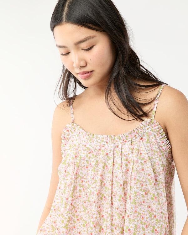 Sid Mashburn Lena Slip In Pink/Green Paysanne Blossom Liberty Fabric