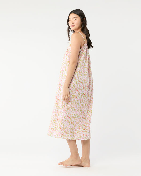 Sid Mashburn Lena Slip In Pink/Green Paysanne Blossom Liberty Fabric