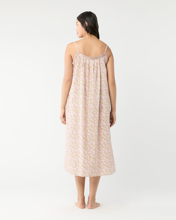 Sid Mashburn Lena Slip In Pink/Green Paysanne Blossom Liberty Fabric