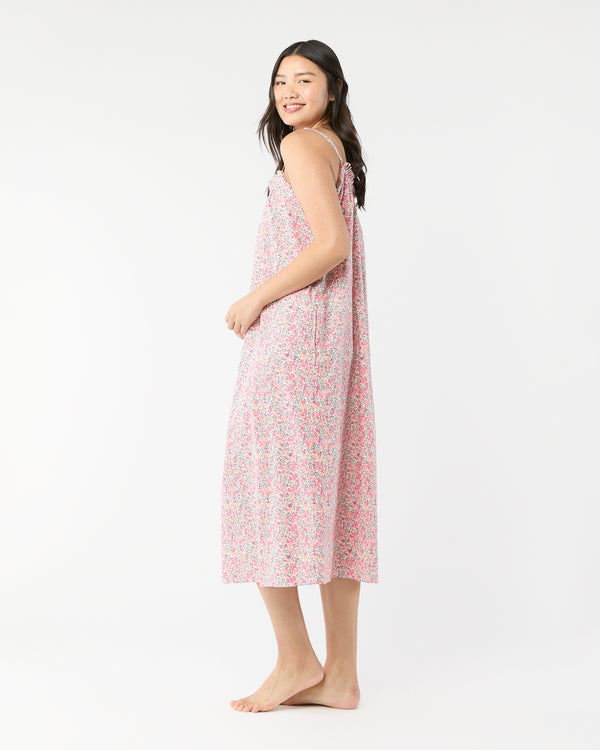 Sid Mashburn Lena Slip In Pink Multi Wiltshire Liberty Fabric