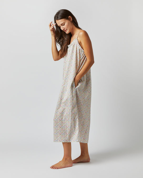 Sid Mashburn Lena Slip In Pink/White/Blue Lola Isabel Liberty Fabric