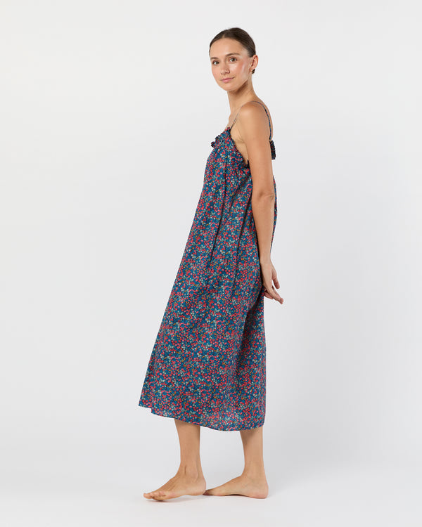 Sid Mashburn Lena Slip In Red/Blue Wiltshire Liberty Fabric