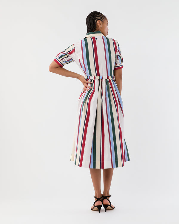 Sid Mashburn Libertine Dress In Multicolor Stripes Jacquard