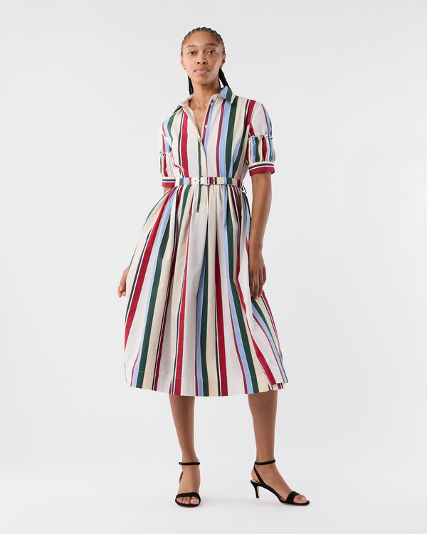 sid mashburn Libertine Dress in Multicolor Stripes Jacquard