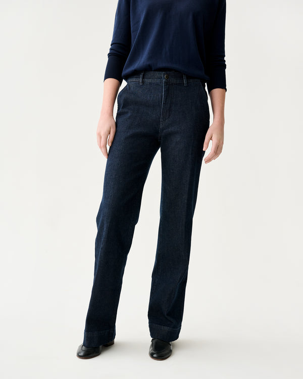Sid Mashburn Lindy Trouser Jean In Indigo Stretch Denim