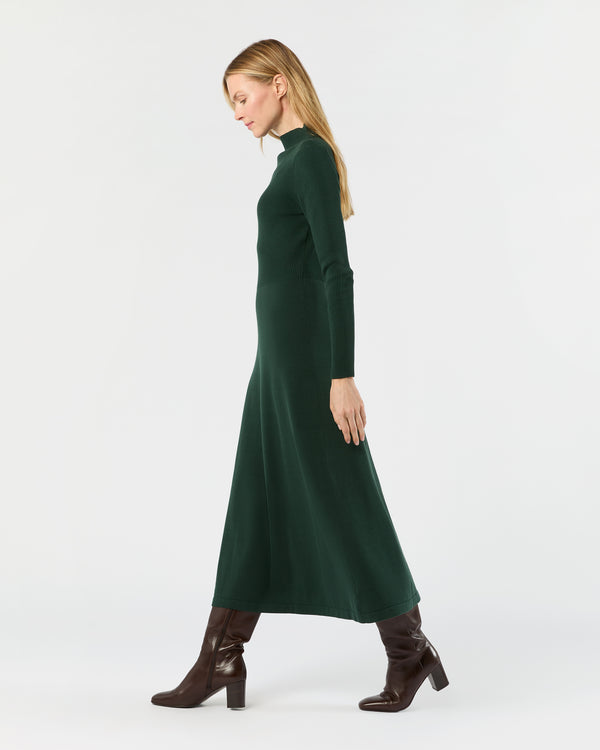 Sid Mashburn Long-Sleeved Charlotte Dress In Hunter Ice Cotton