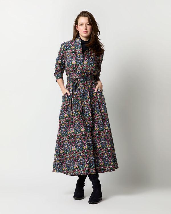 sid mashburn Long-Sleeved Gianna Maxi Dress in Multi Mary Patricia Liberty Fabric