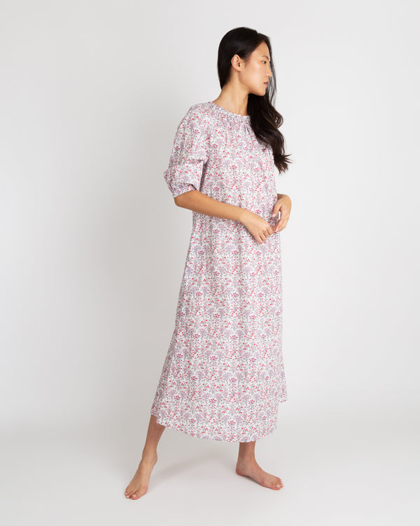 sid mashburn Lucy Nightdress in Pink/White Devon Dance Liberty Fabric
