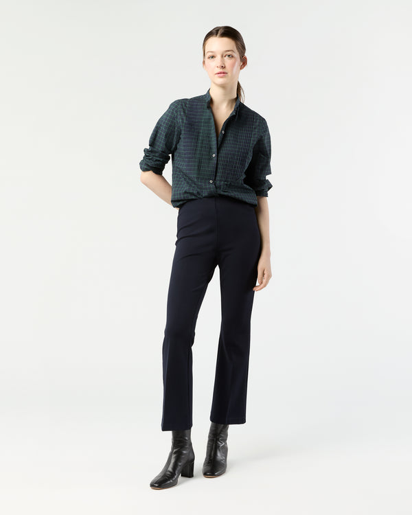 Sid Mashburn Mandarin Hattie Shirt In Blackwatch Poplin