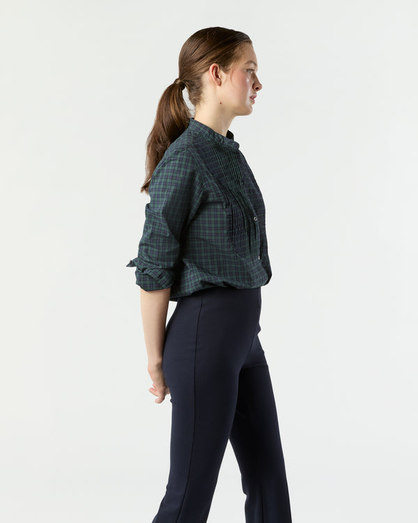 Sid Mashburn Mandarin Hattie Shirt In Blackwatch Poplin