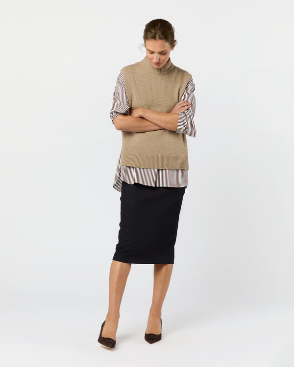 Sid Mashburn Marion Sweater In Heather Mink Cashmere