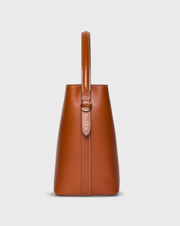 Sid Mashburn Maude Bucket Bag In English Tan Leather