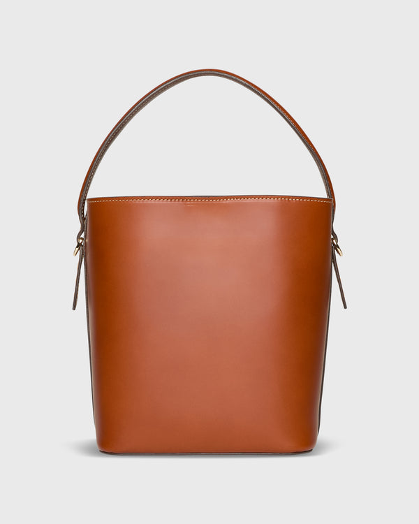sid mashburn Maude Bucket Bag in English Tan Leather