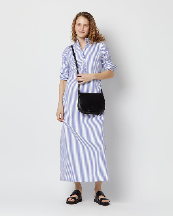 Sid Mashburn Medium Accordion Clara Crossbody Bag In Black Leather