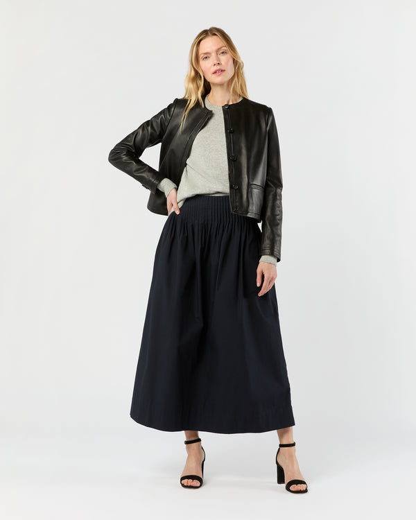 Sid Mashburn Megan Cardigan Jacket In Black Leather