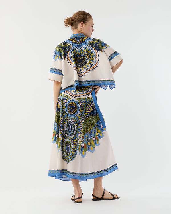 Sid Mashburn Mini Foulard Shirt In Multicolor Chakra Placée Cotton Muslin