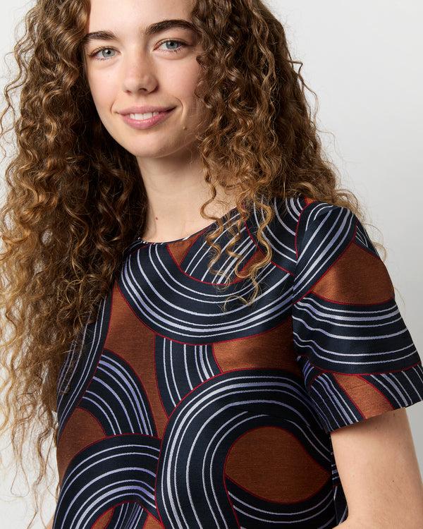 Sid Mashburn Mini Swing Dress In Montecarlo Jacquard