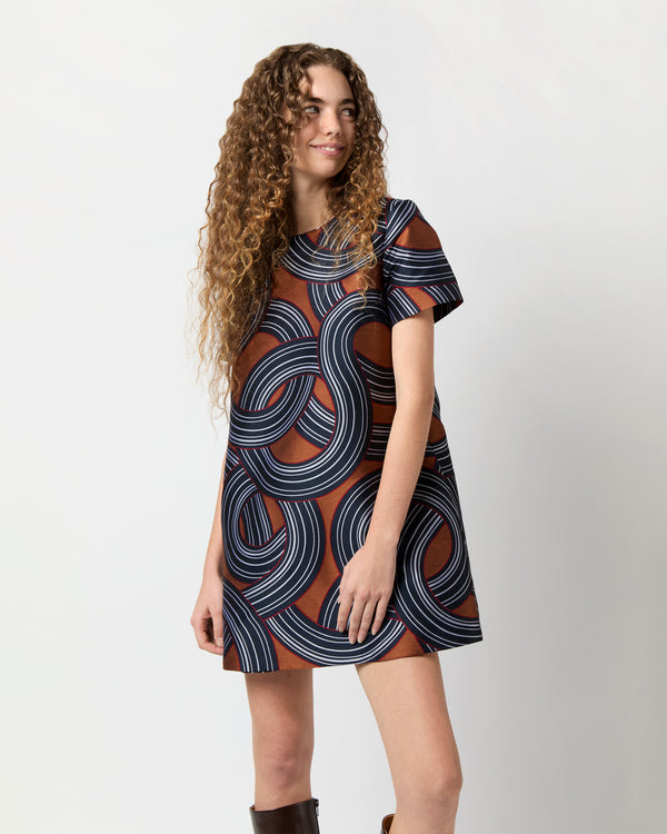 Sid Mashburn Mini Swing Dress In Montecarlo Jacquard