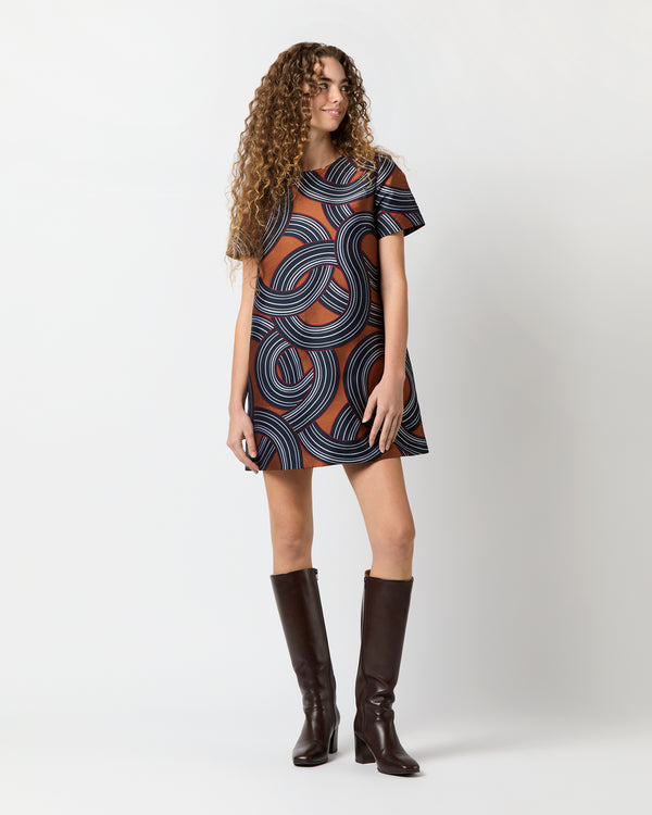 sid mashburn Mini Swing Dress in Montecarlo Jacquard