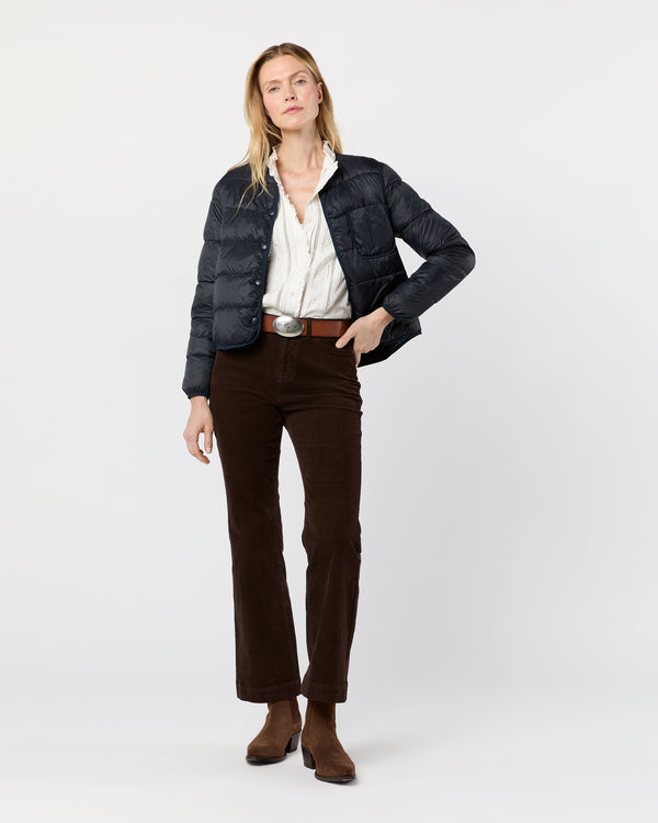 Sid Mashburn Minnie Cashball Puffer Jacket In Navy Nylon