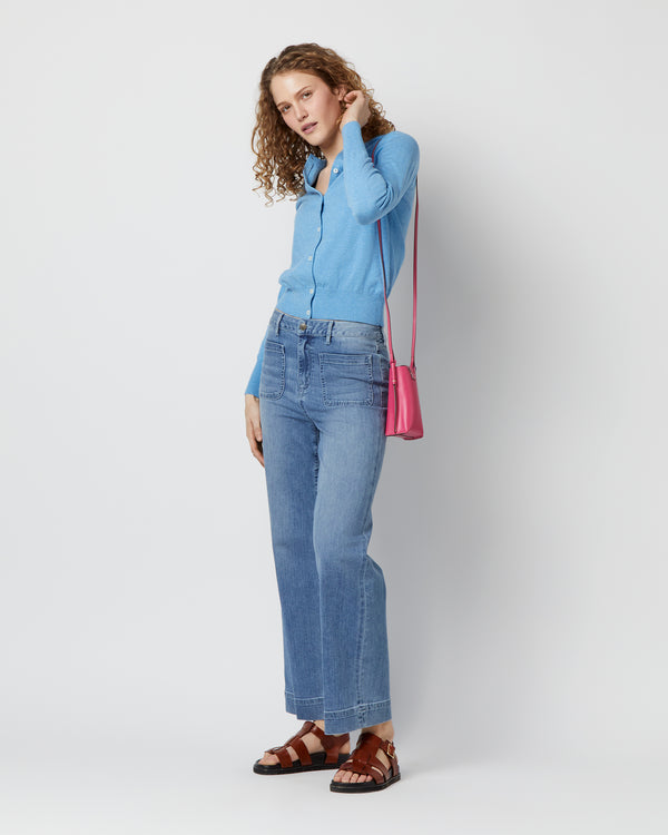 Sid Mashburn Minnie Cell Phone Bag In Hot Pink Leather