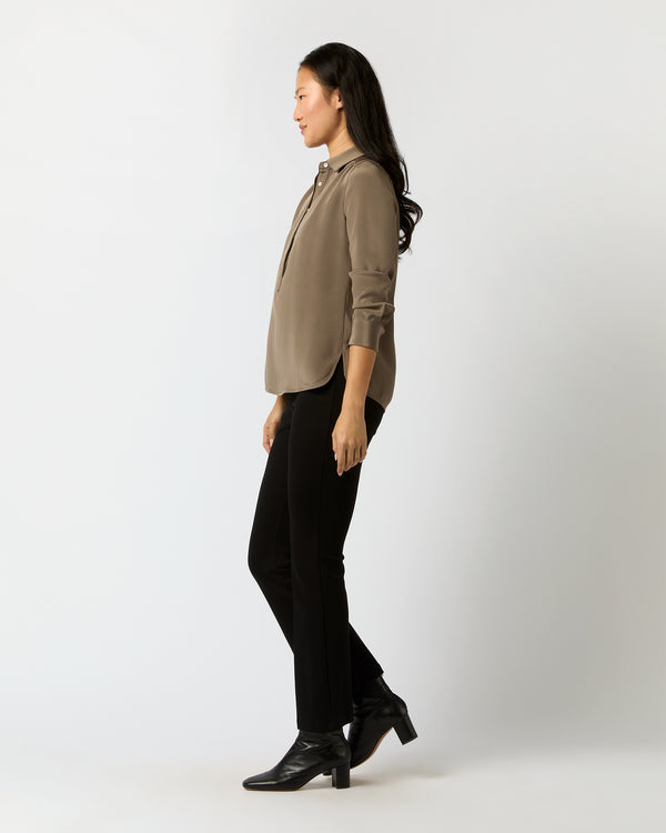 Sid Mashburn Natalia Blouse In Mink Silk Crepe De Chine